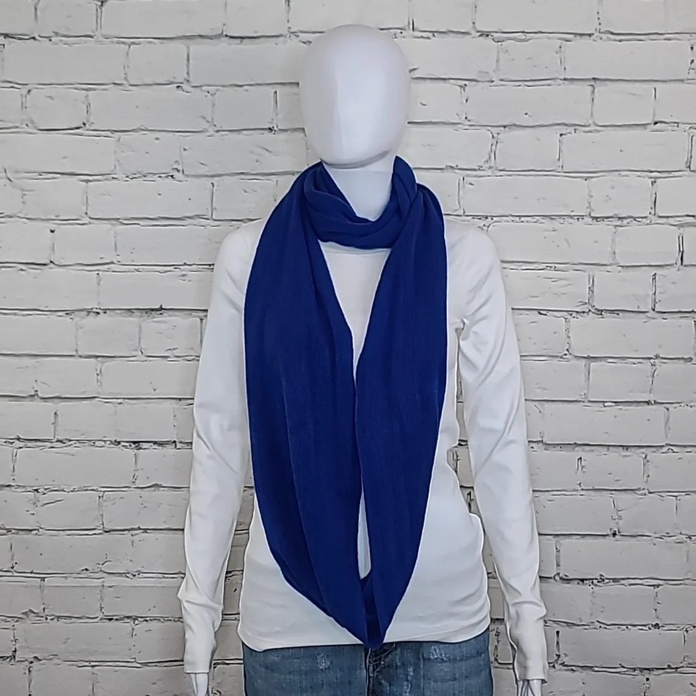 Calvin Klein Super Soft Acrylic Knit Cold Weather Loop/Infinity Scarf Klein Blue
